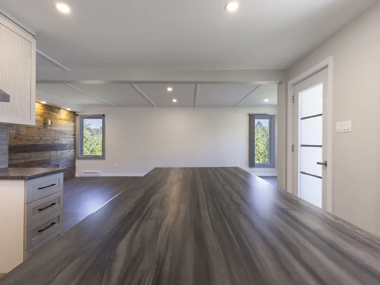 Cuisine et salle à manger d'une construction neuve